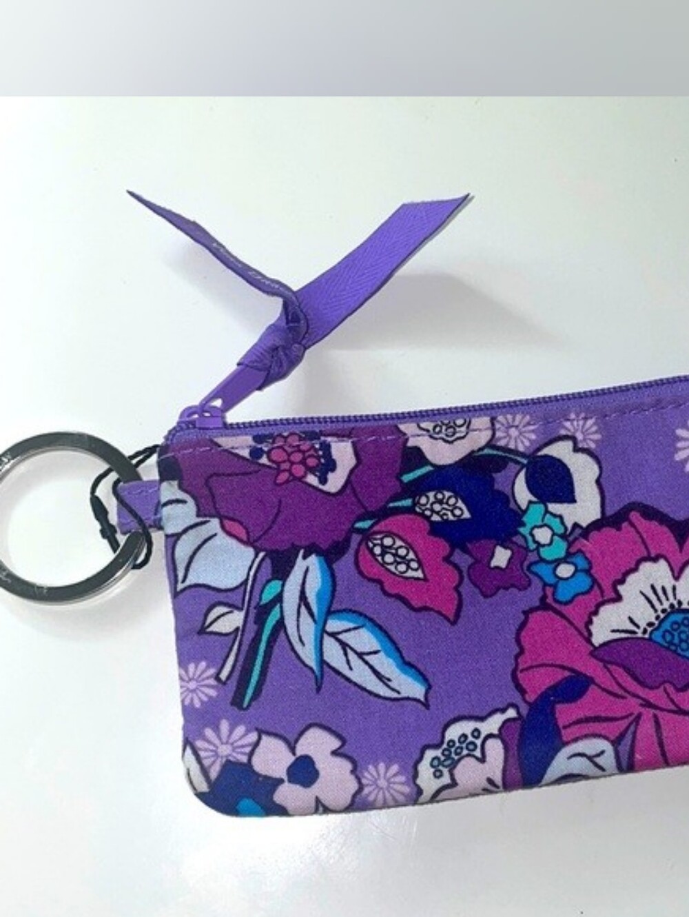 Vera Bradley ID Wallet Floral Purple New With Tags